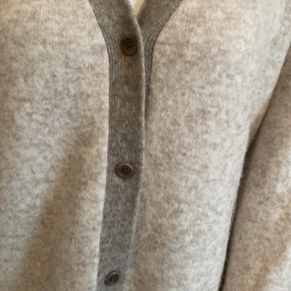 Athleta Westlake Cardigan Sweater Wool Blend Cream/Grey Size XS Button Down - Picture 5 of 7
